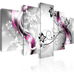 Nieuw canvas schilderij 5 luik Abstract Bloem 240 x 112 cm