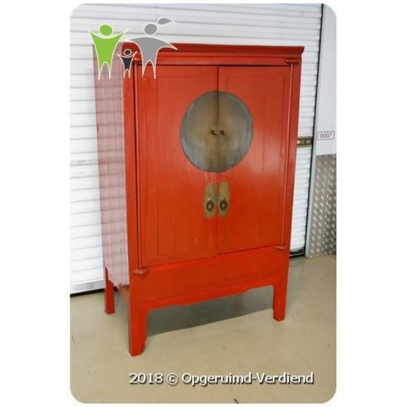 Antieke Chinese BruidsKast (Rood / Chinese Tekens)
