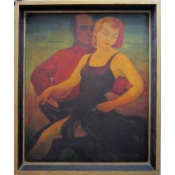 ======== ca 1920 = het dansende paar ====monogram===
