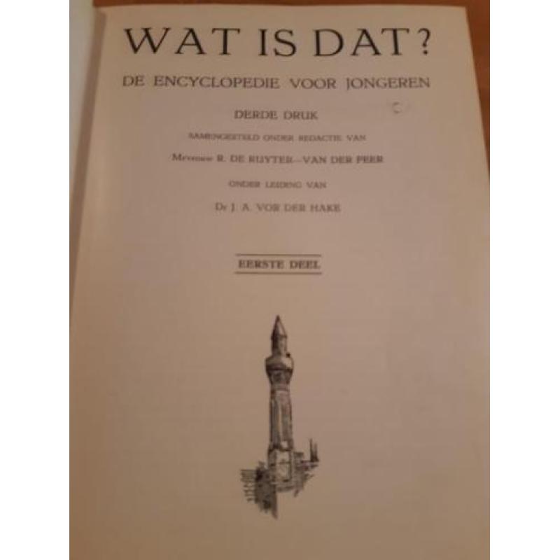 Oude encyclopedie voor jongeren 'Wat is dat?' uit 1950.
