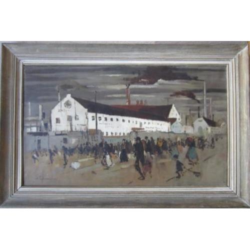 =Jan Rijlaarsdam 1911-2007==mensen bij fabrieksgebouwen==