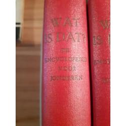 Oude encyclopedie voor jongeren 'Wat is dat?' uit 1950.
