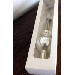 Kerstboom piek 23 cm zilver kleurig zgan