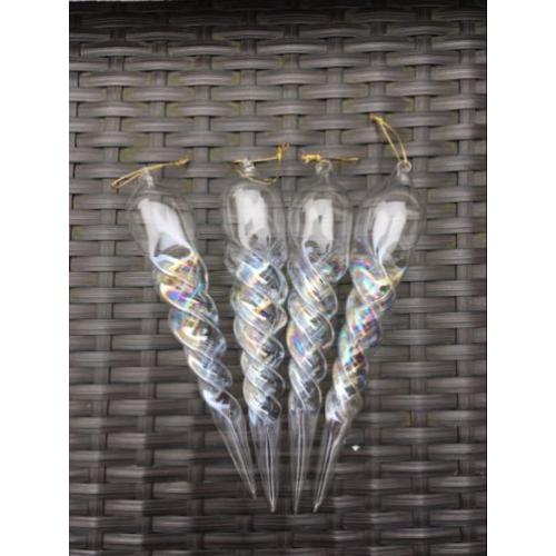 4 Kerstballen ( pegels)parelmoer