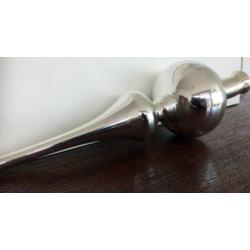 Kerstboom piek 23 cm zilver kleurig zgan