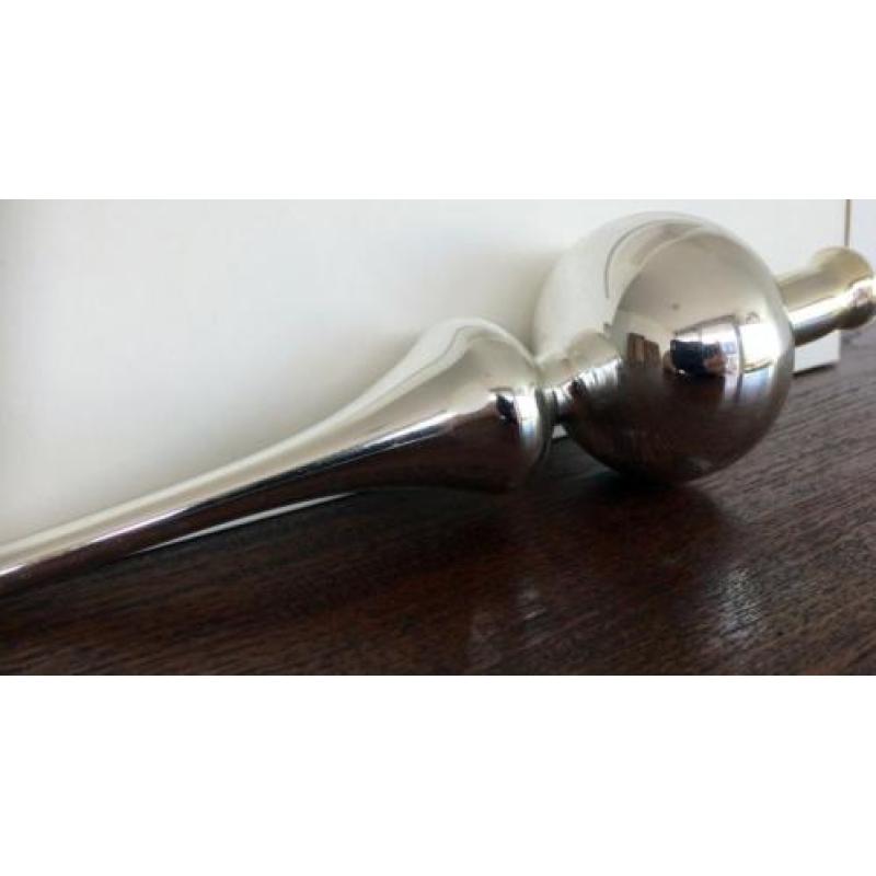 Kerstboom piek 23 cm zilver kleurig zgan