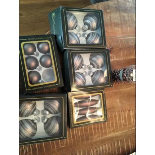 Kerstversiering taupe/zilver