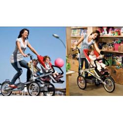 Bakfiets en kinderwagen in één! I.p.v. Babboe,buggy
