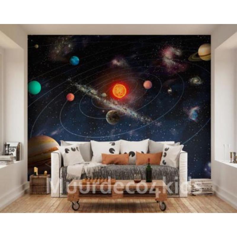 Zonnestelsel vliesbehang XL, Ruimte behang, Planetenbehang