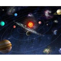Zonnestelsel vliesbehang XL, Ruimte behang, Planetenbehang
