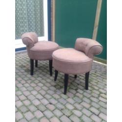 2 stuks Eichholtz stoel poef