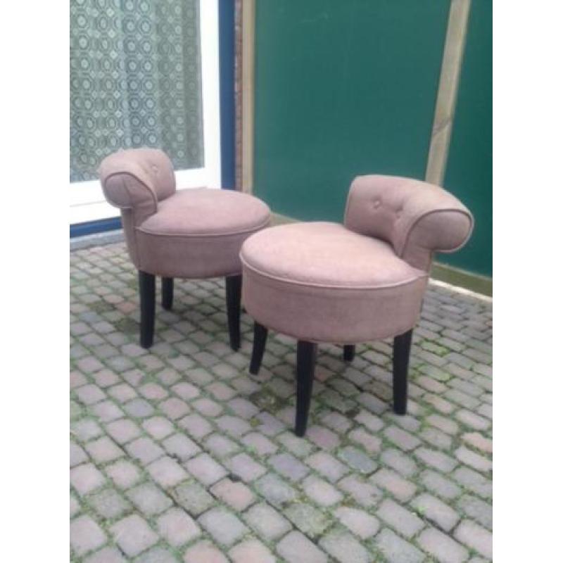 2 stuks Eichholtz stoel poef