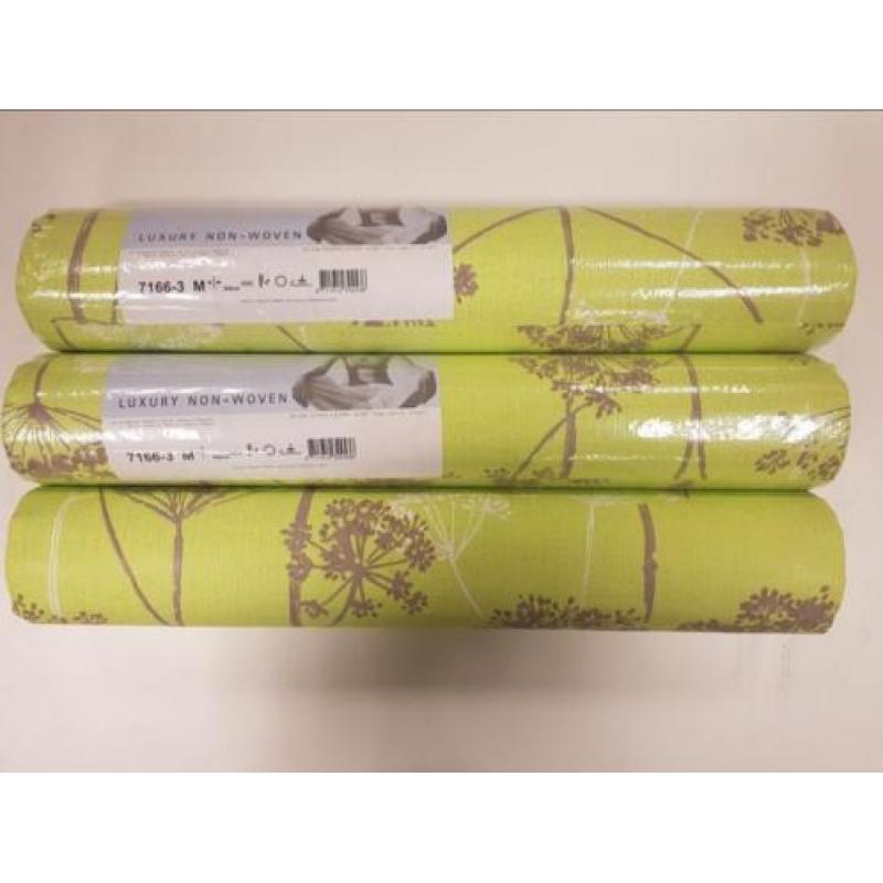 Behang, gebloemd behang, dutch, merkbehang, roze of groen