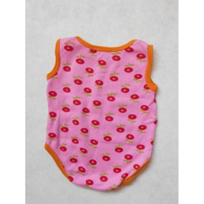 (B9) SALE! Roze rompertje met oranje bies