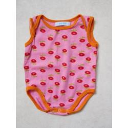 (B9) SALE! Roze rompertje met oranje bies