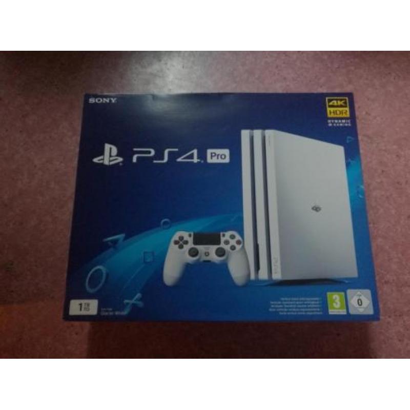 1TB Glacier White PS4 pro wit (garantie)
