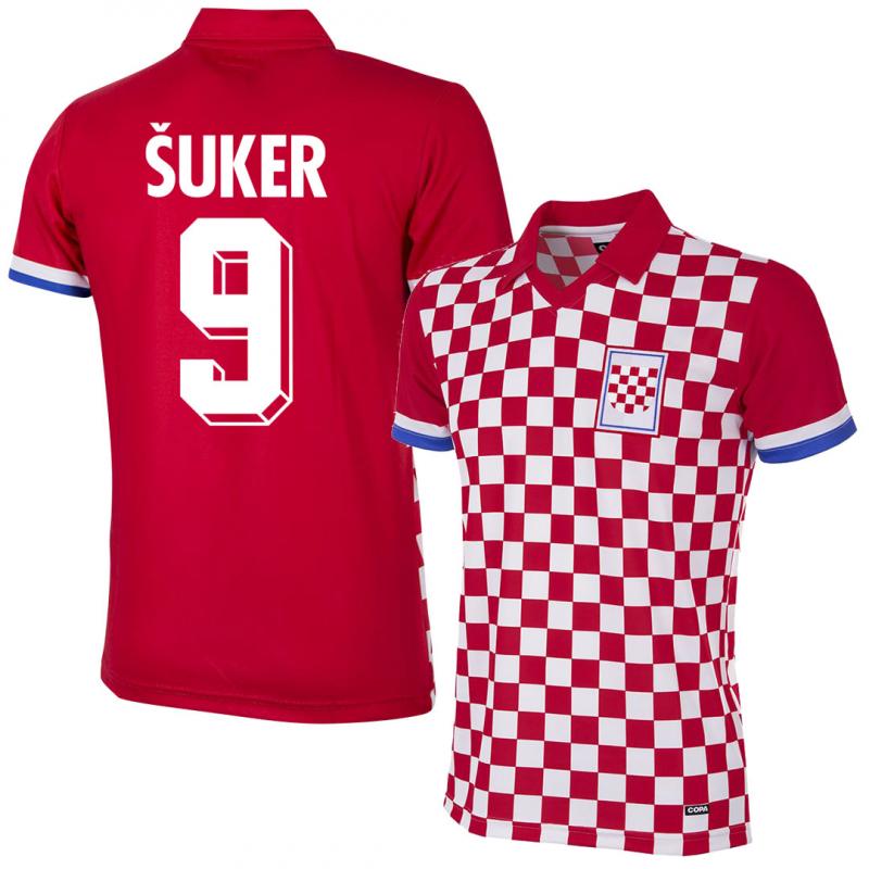 Kroatië Retro Voetbalshirt 1992 Suker 9 XXL