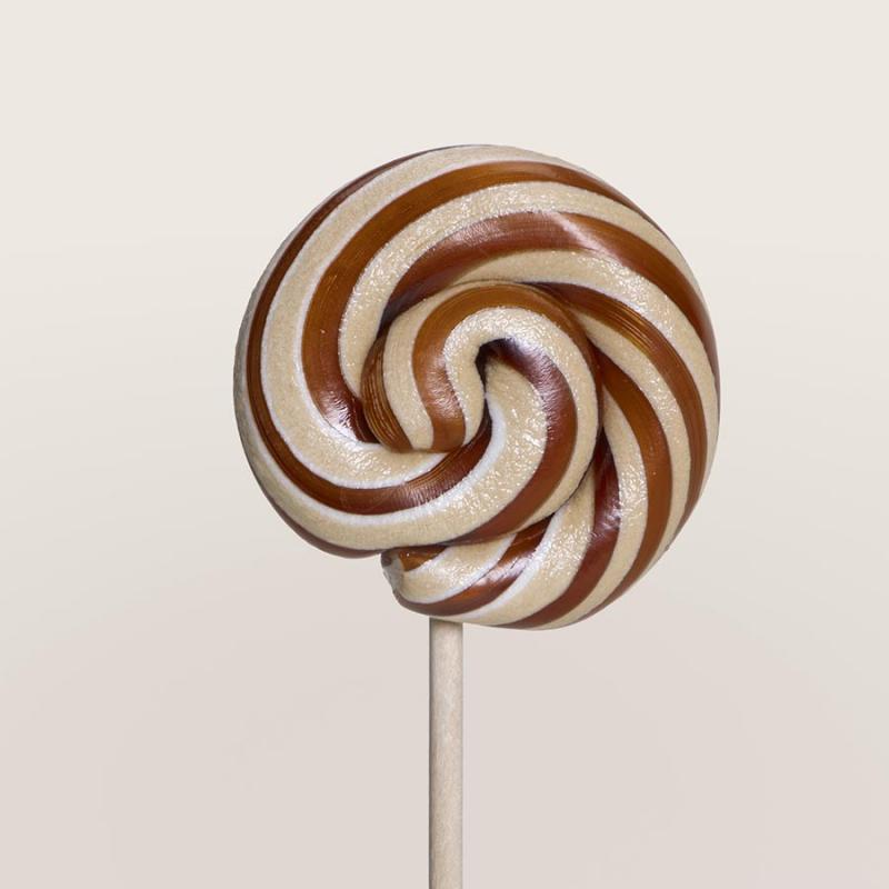 5 x Artisanale lolly met mokkabruine strepen - Geboorte