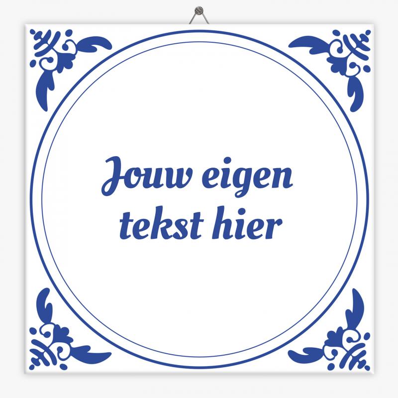 Delfts Blauw tegeltje zee