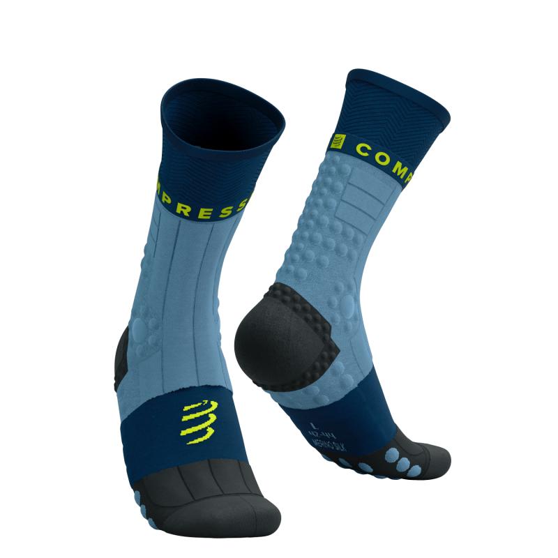 Compressport Pro racing socks winter trail - BLAUW - Unisex
