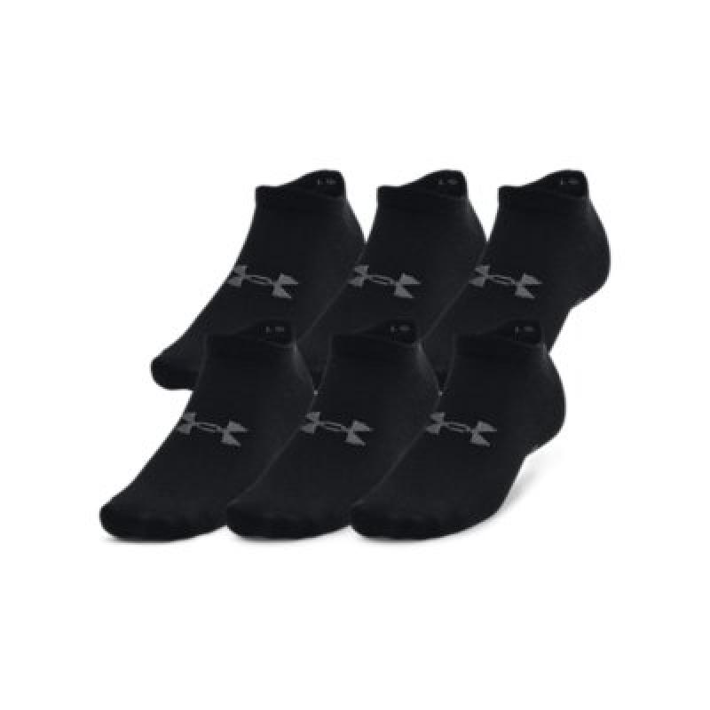 Unisex sokken Under Armour Essential No Show – 6 paar Zwart / Zwart / Pitch Grijs S