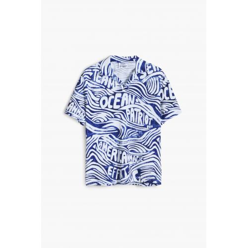 Blauw American Magic overhemd