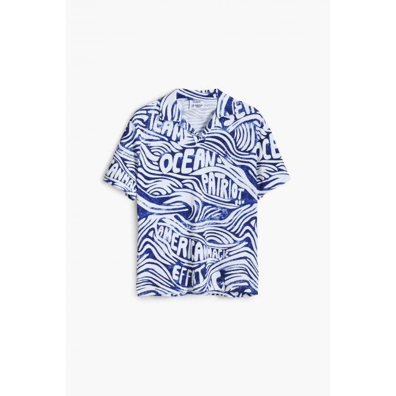 Blauw American Magic overhemd