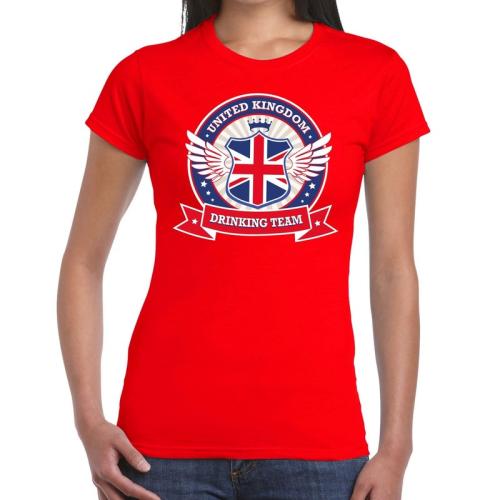 Engeland drinking team t shirt rood dames XS