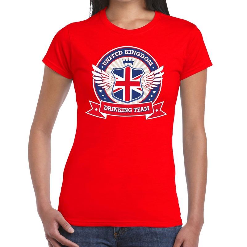 Engeland drinking team t shirt rood dames XS