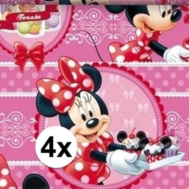 4x Minnie Mouse cupcake geschenkpapier
