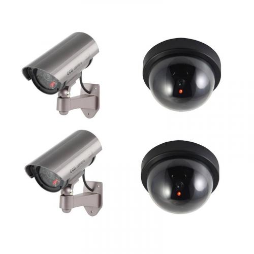 Dummy beveiligingscamera set met LED lampjes