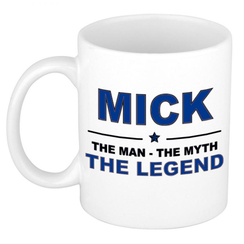 Naam cadeau mok beker Mick The man, The myth the legend 300 ml