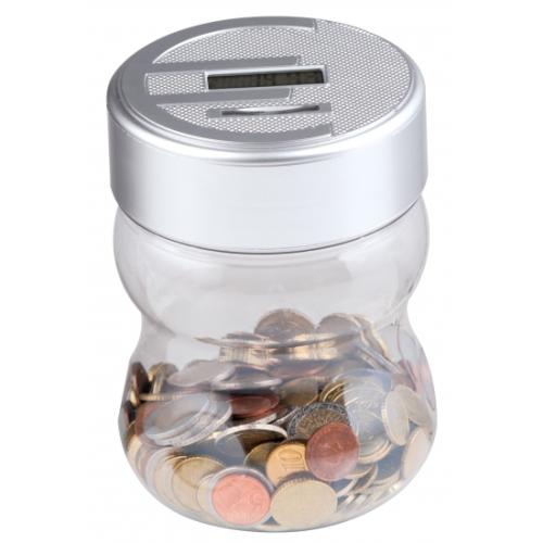 Geld tellende spaarpot