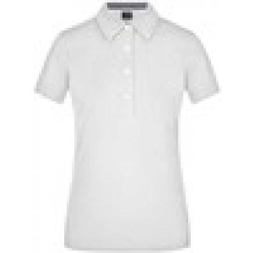 James & Nicholson JN969 Ladies´ Plain Polo - White/Navy/White - XL