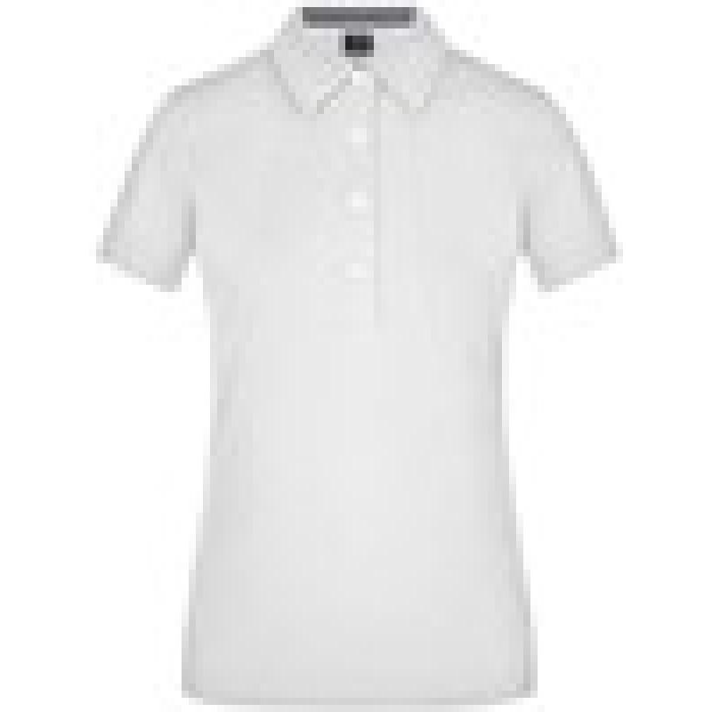 James & Nicholson JN969 Ladies´ Plain Polo - White/Navy/White - XL